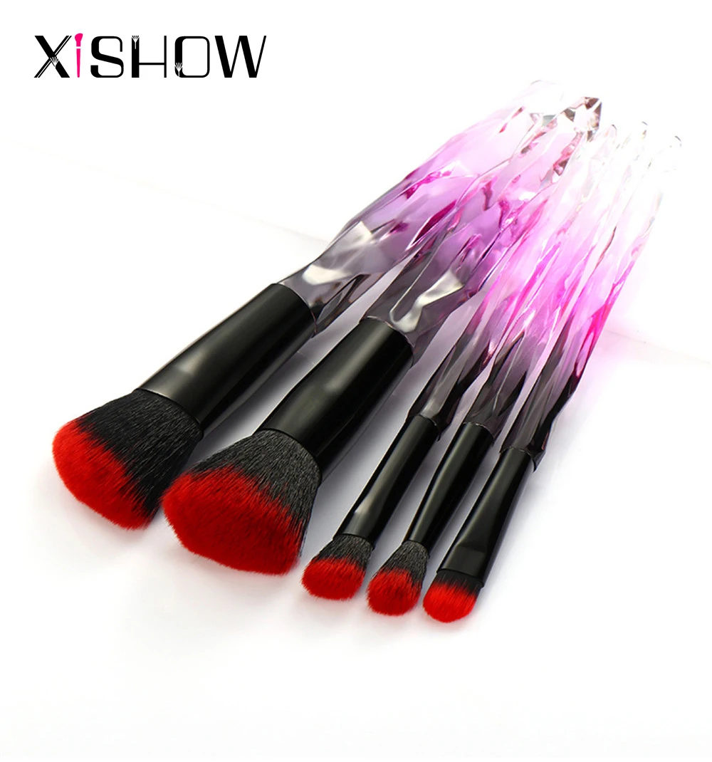 

Beauty Makeup Brushes XISHOW Makeup Sets 7pcs Powder Foundation Eyeshadow Eyebrow Diamond Gradient Handle Cosmetics for Face