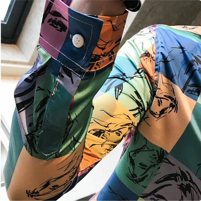 Рубашка мужская с длинным рукавом из чистого хлопка приталенная