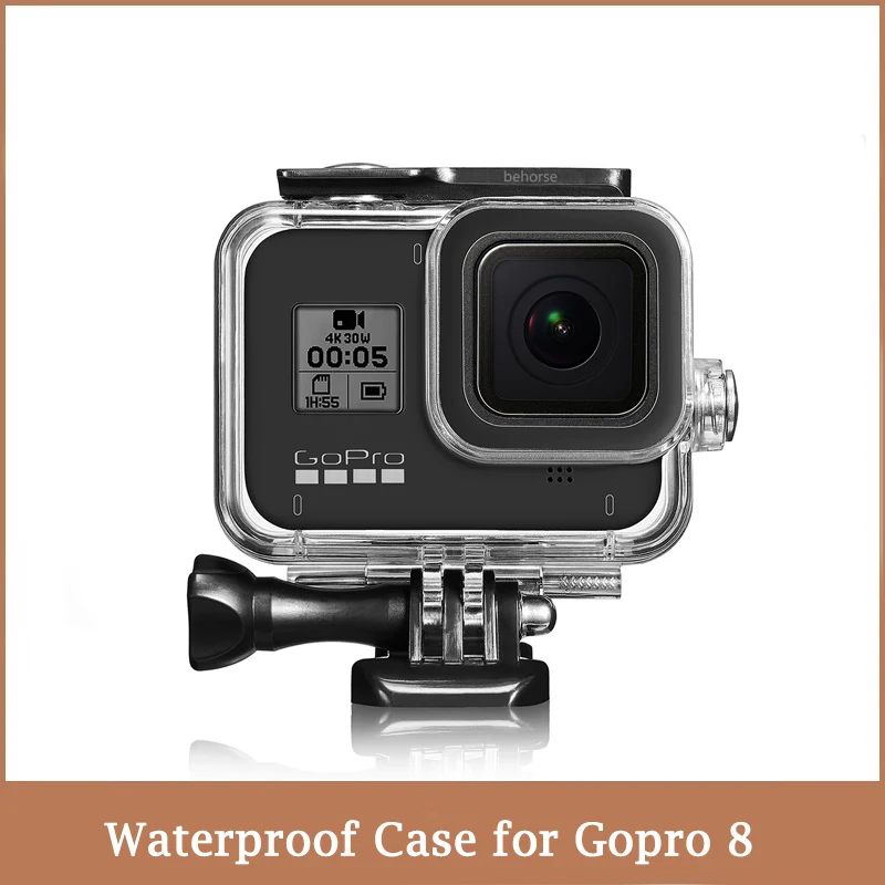 Черный водонепроницаемый чехол для Gopro hero 8 защитный подводной съемки корпус GoPro