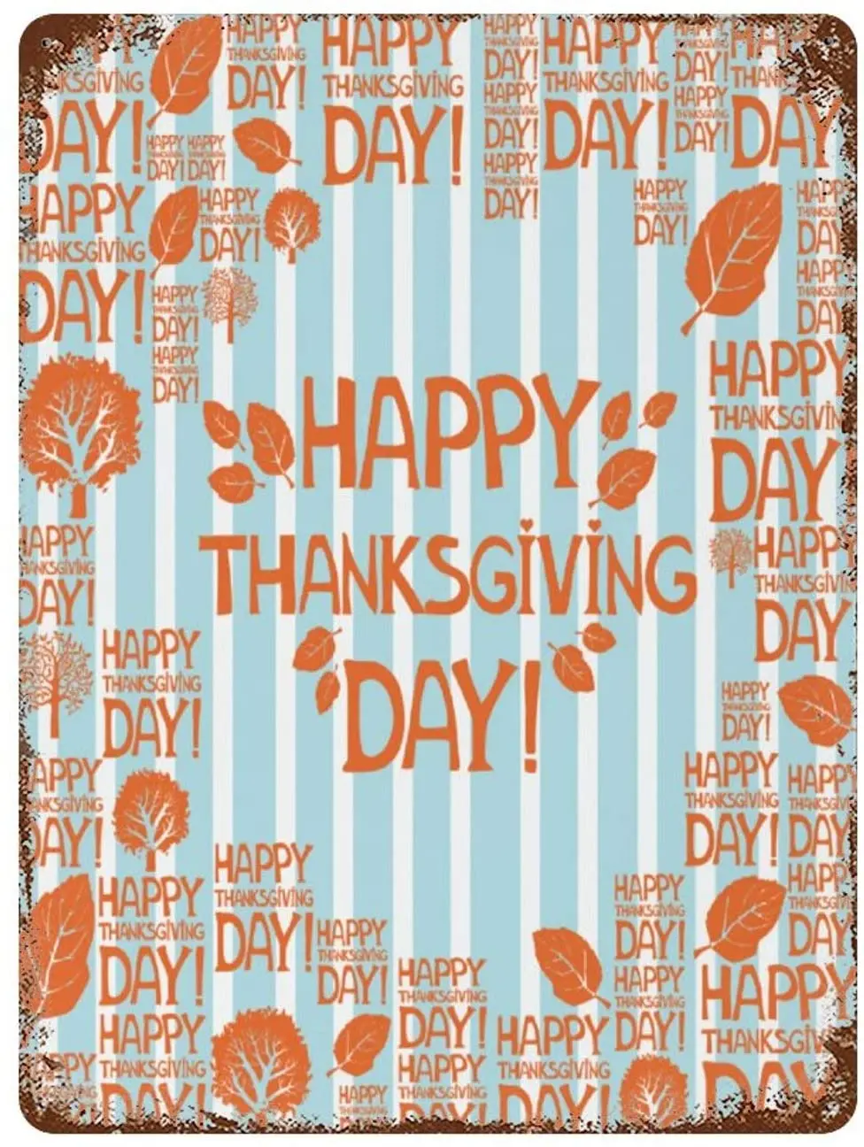 

Noflats - Retro Tin signboard for wall decoration, art, happy Thanksgiving, seasonal leaves, home decoration (20x30 cm)