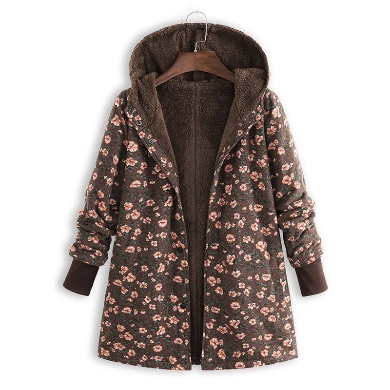 Новинка 2021 года Зимняя одежда с хлопковой подкладкой в этническом стиле Куртка