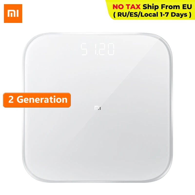 

Original Xiaomi Mijia Smart Weighing Scale 2 Bluetooth 5.0 LED Precision Weight Scale Mifit APP Fitness Household Smart Home