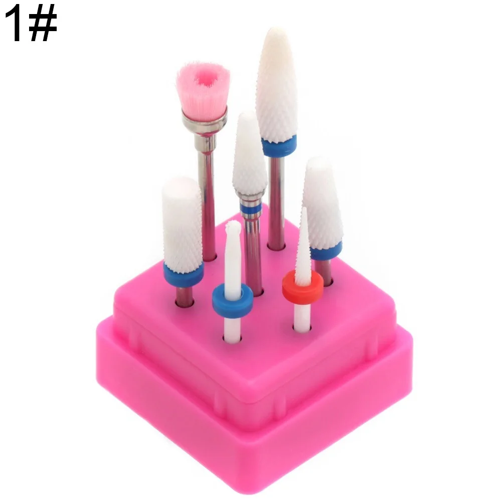 Ceramic Steel Alloy Grinding Dead Skin Removal Nail Art Drill Bit Brush Set Gel Remove | Красота и здоровье