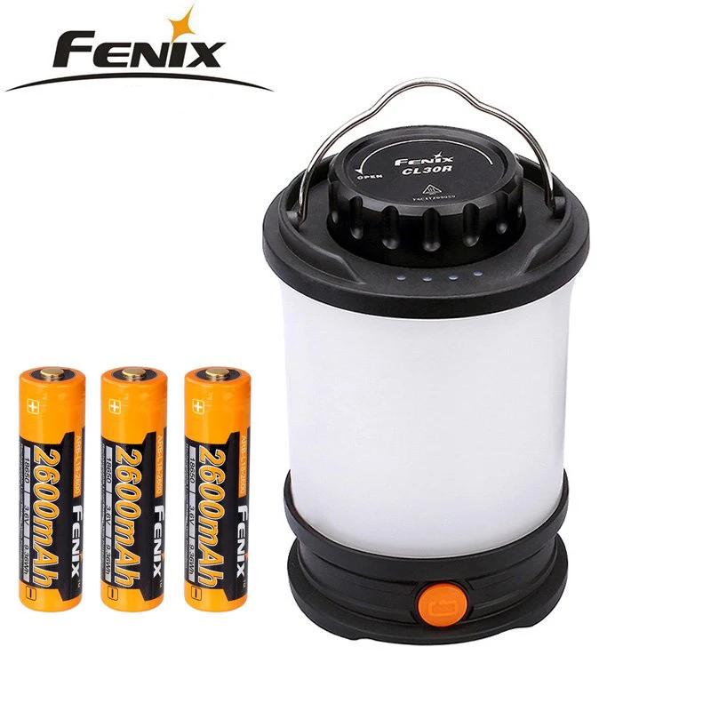 Fenix CL30R 650 люмен USB Перезаряжаемый фонарь для кемпинга/светильник с 3X2600 мАч 18650