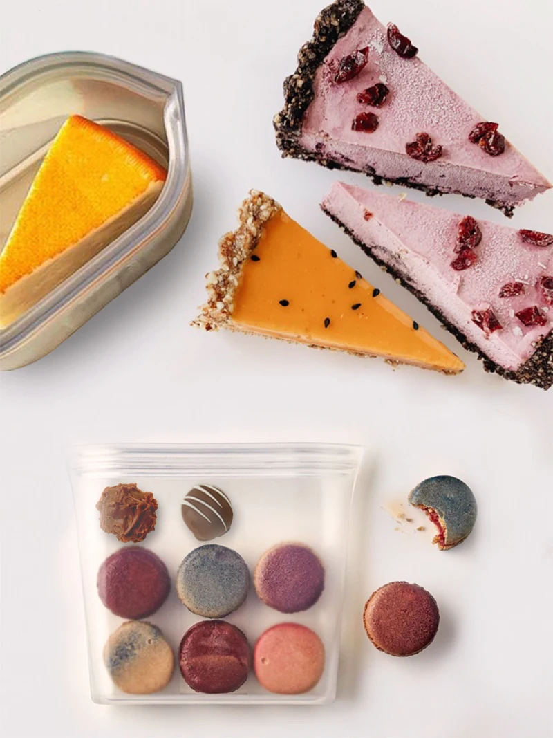 Кухня Микроволновая печь Bento Ланч-бокс многоразовый силиконовый контейнер для еды для хранения овощей герметичный Ziplock сэндвич-мешок BPA бесплатно