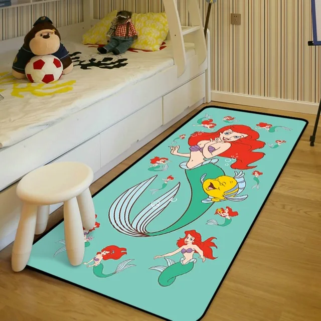 

Disney Ariel Design Bathroom Mat Toilet Carpet Door Mat Kitchen Carpet Bedroom Crawl Mat Non-slip Convenient and Practical