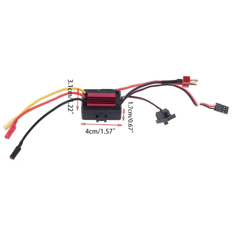 35A бесщеточный двигатель ESC водонепроницаемый 2 3S Lipo программируемый для 1/14 1/16