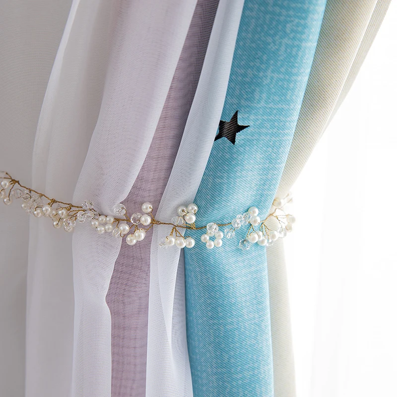 Радужная цветная оконная занавеска для девочек милая штора занавески детей