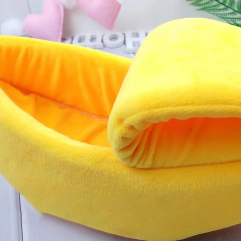 

Dog House Banana Shape Bed Removable Washable Small Dog House Cat Mat Pet Necessities