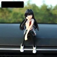 car decoration cartoon anime yukino action figures cars model ornaments auto products interior dashboard accessories toys gifts