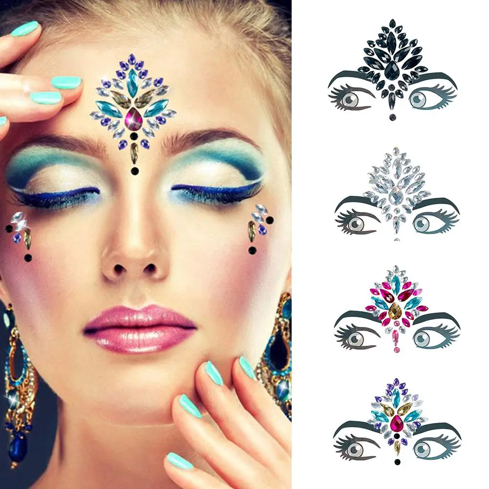 4 стиля съемное крепление на клейкой основе для наклейка Bindi подобраны в богемном