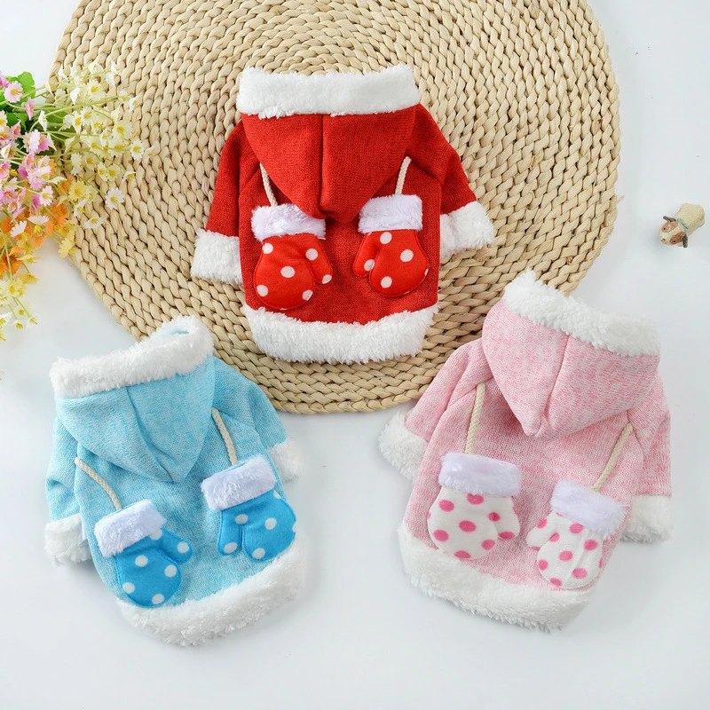 XL одежда с капюшоном для собак плюс бархатная теплая куртка милые носки дизайн