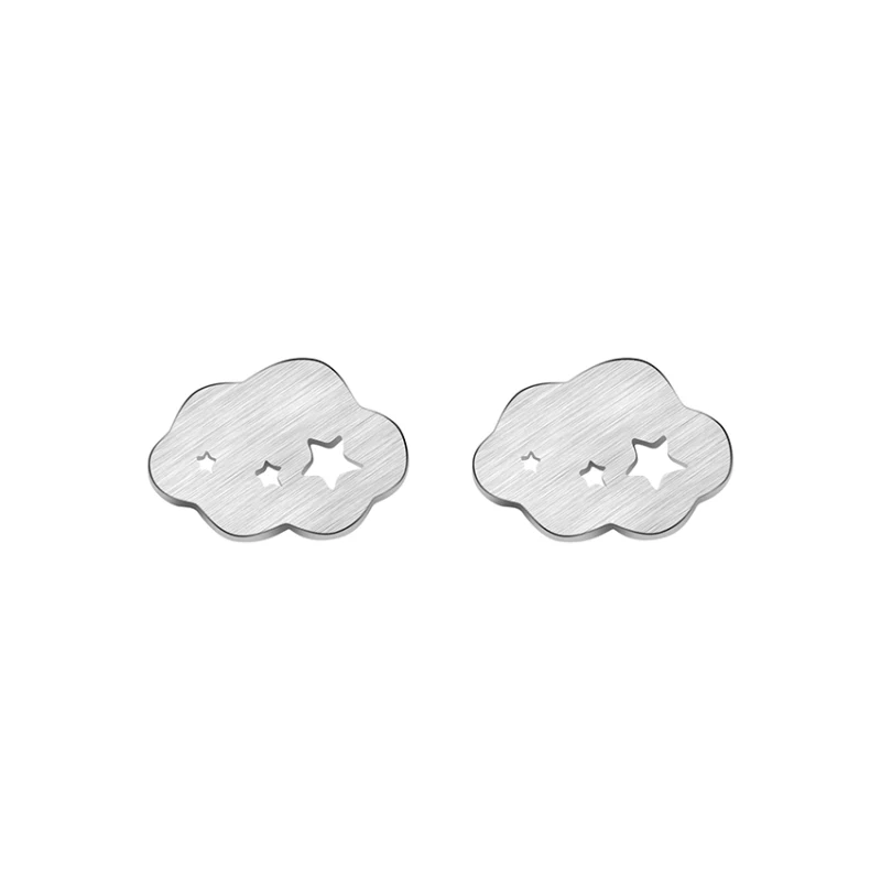 

Creative Cute Mini Stud Earrings For woman and Girls Female Stainless Steel Cloud Stud Earrings Minimalist Jewelry