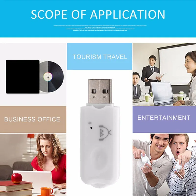 Беспроводной автомобильный Bluetooth-приемник VAORLO адаптер гарнитуры A2DP для передачи