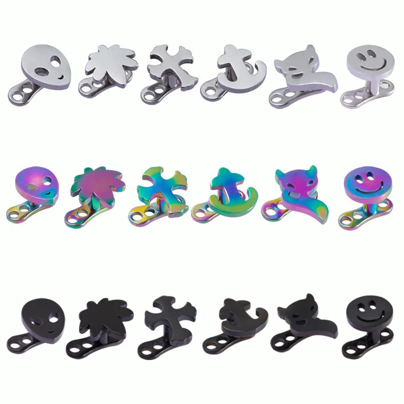 1 шт. микро дермальный анкер с основанием украшение для пирсинга искусственная