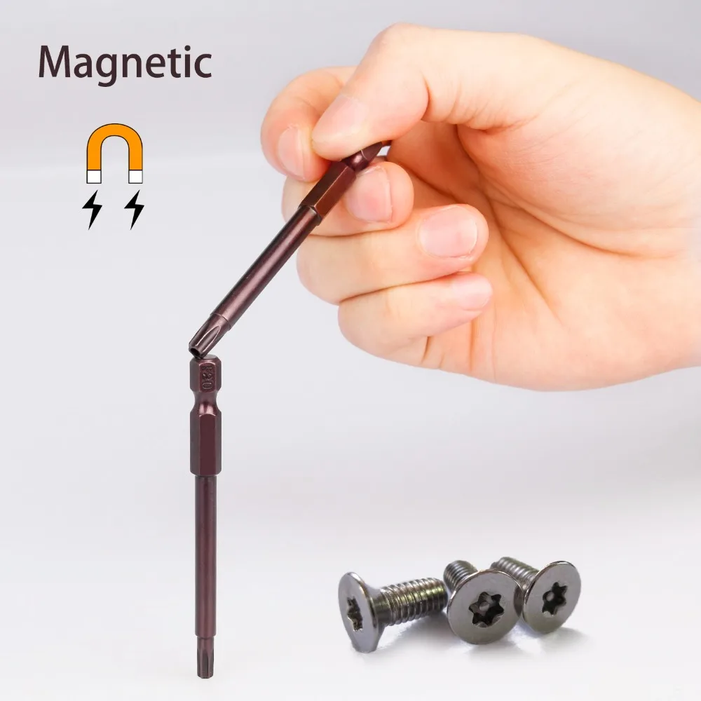 11 шт. Шестигранная головка сверло 75 мм S2 Сталь отвертка бит магнитный наконечник