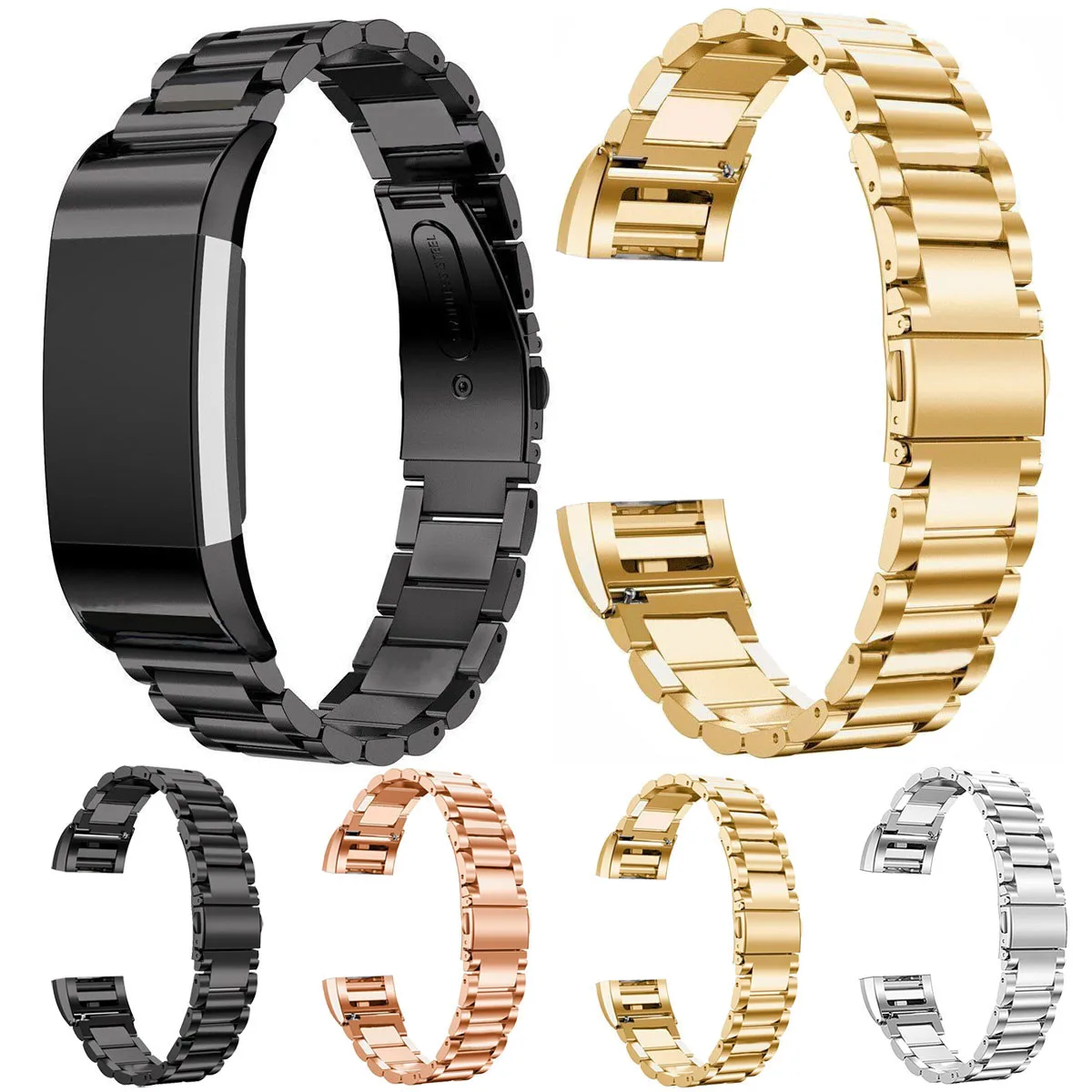 Браслет из нержавеющей стали для часов Fitbit Charge 2 металлический сменный ремешок