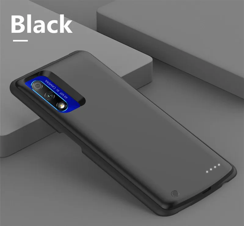 Черный Высококачественный чехол для huawei Honor 9X Pro, Внешнее зарядное устройство для резервного копирования, 6500 мАч, зарядное устройство, чехлы для аккумуляторов - Цвет: Черный