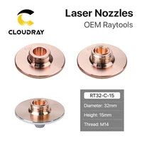 cloudray raytools c type tq nozzles dia 32 h15 single layer chrome plated double layers caliber 0 8 5 0mm for cutting head