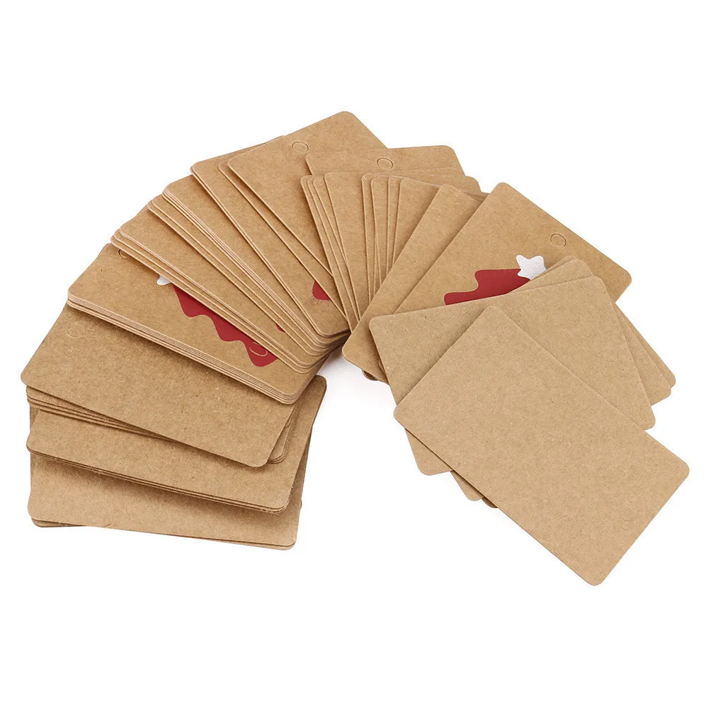 Коричневая 50 шт Рождественская винтажная наклейка Красивая креативная карта