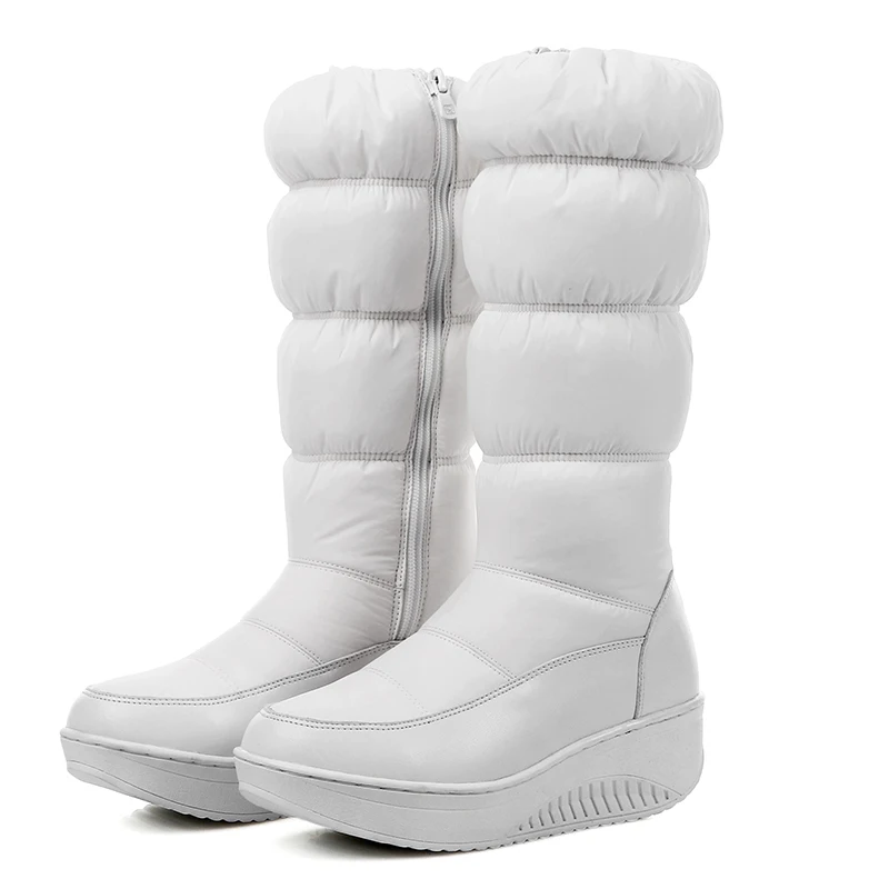 Lucyever/женские водонепроницаемые зимние ботинки на пуху Женская теплая Толстая