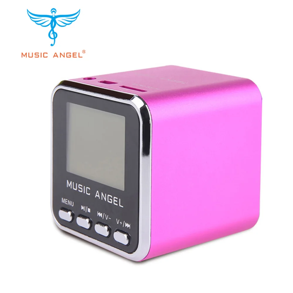 Музыка Ангел JH-MD08D ЖК-дисплей цифровые колонки Поддержка MicroSD/TF карты/линейный mp3-плеер мини FM радио часы будильник