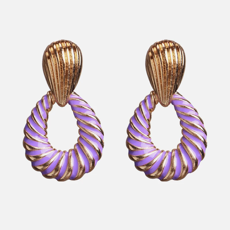 Ztech высокое качество 32 фиолетовый камень длинные букле d'oreille femme серьги для женщин вечерние свадебные Висячие Dange pendientes mujer