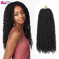 18inch pre passion twist crochet hair long bohemia synthetic ombre fluffy curly crochet braids hair extensions hair expo city