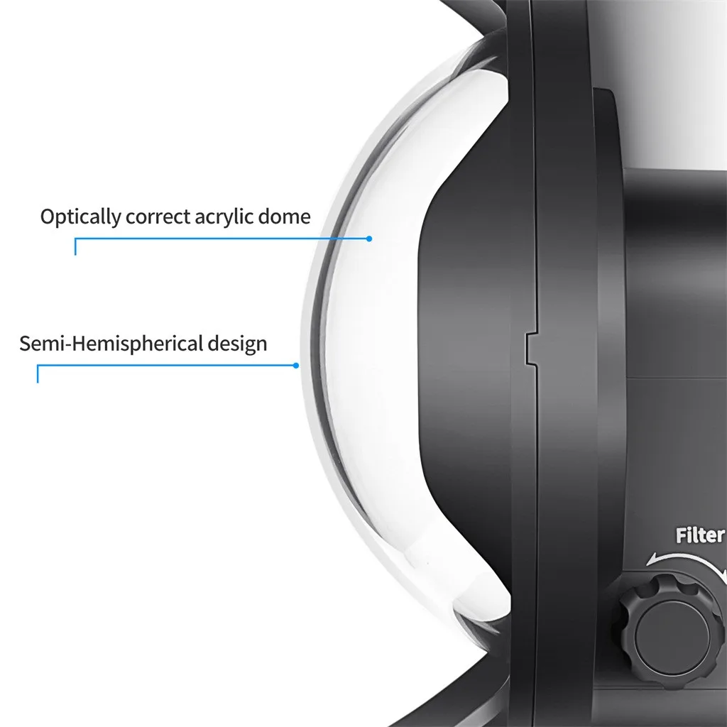 Kinganda съемки погружения крышка объектива водонепроницаемый чехол поворотный