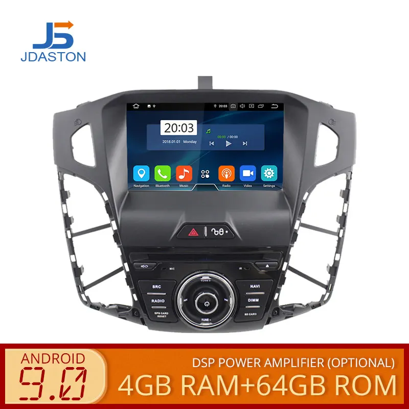 JDASTON Android 9,0 автомобильный dvd-плеер для FORD FOCUS 2011 2012 2013 Автомобильный gps Радио стерео Мультимедиа 4G+ 64G Восьмиядерный