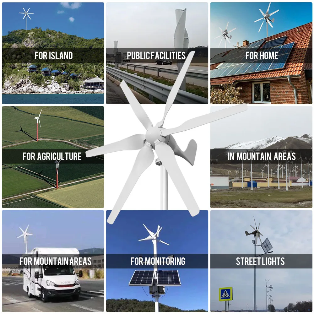 

Small Windmill Horizontal Wind Turbine Generator New Energy 400w 600w 800w 12v 24v Overseas Warehouse for Europe USA and Russia