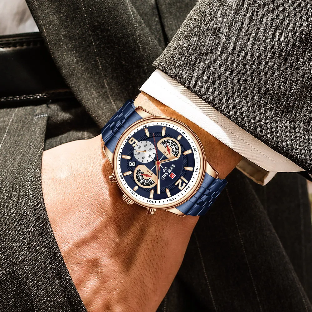

Top Brand Luxury Men Watch Fashion Business Waterproof Men's Watches Stainless Steel Quartz Analog Wristwatch Montre Homme