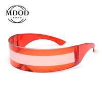 2021 party glasses visor wrap shield large mirror sunglasses riding windproof fashion personality riding individuality glasses