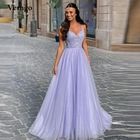 verngo 2022 lavender lace tulle prom dresses sweetheart straps floor length long elegant evening gowns special occasion dress