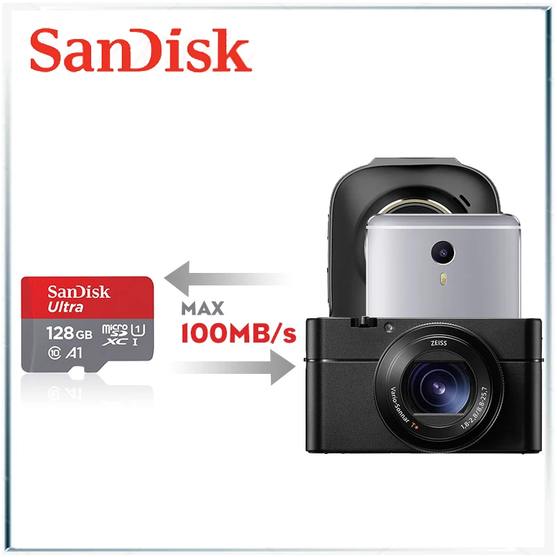 SANDISK ультравысокоскоростная карта памяти micro SD для дрона TF экшн gopro C10 U1 32 ГБ 16 512 400
