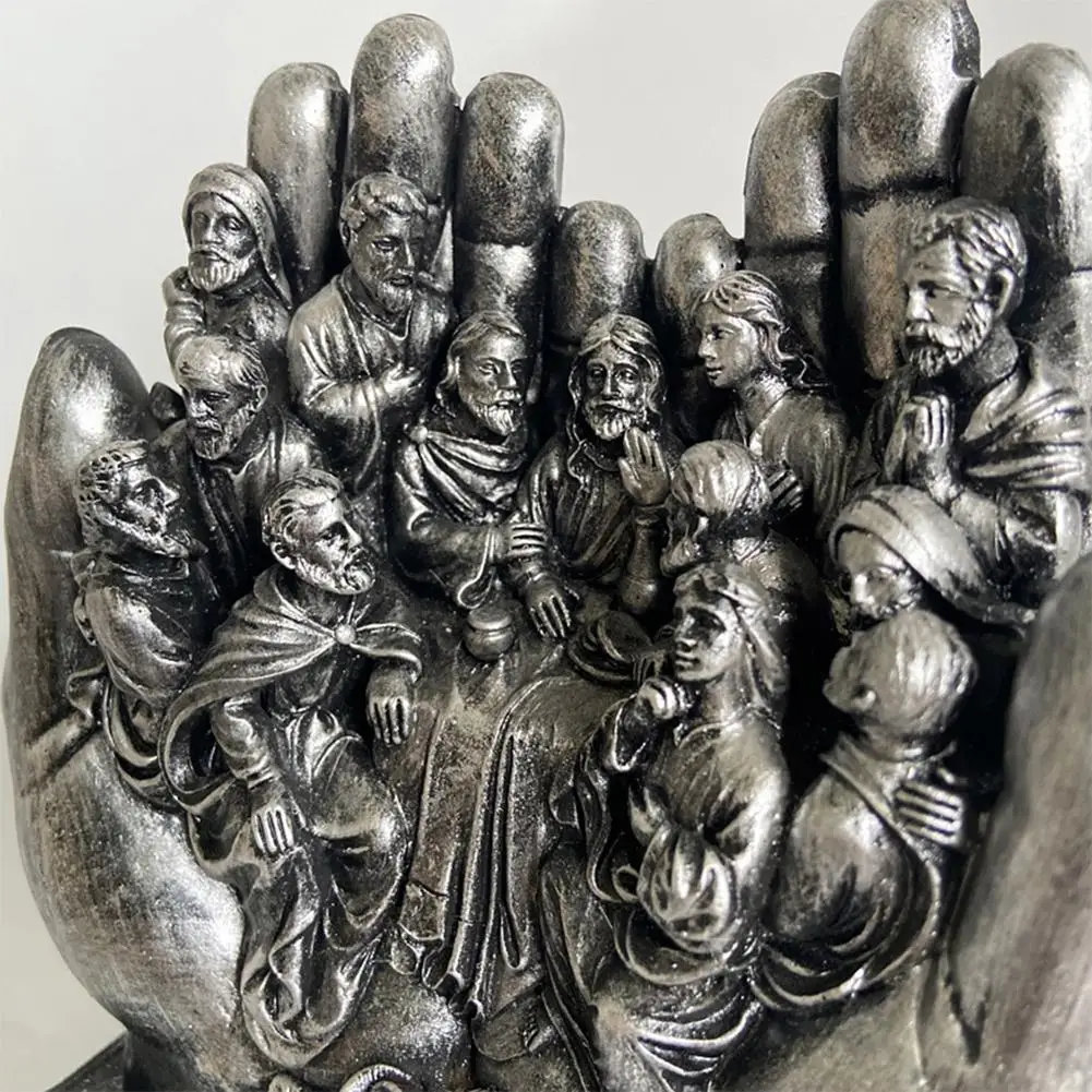 Estatua de resina para decoraci&oacute;n religiosa, ornamento de escritorio para el hogar, dormitorio, 3 colores-3