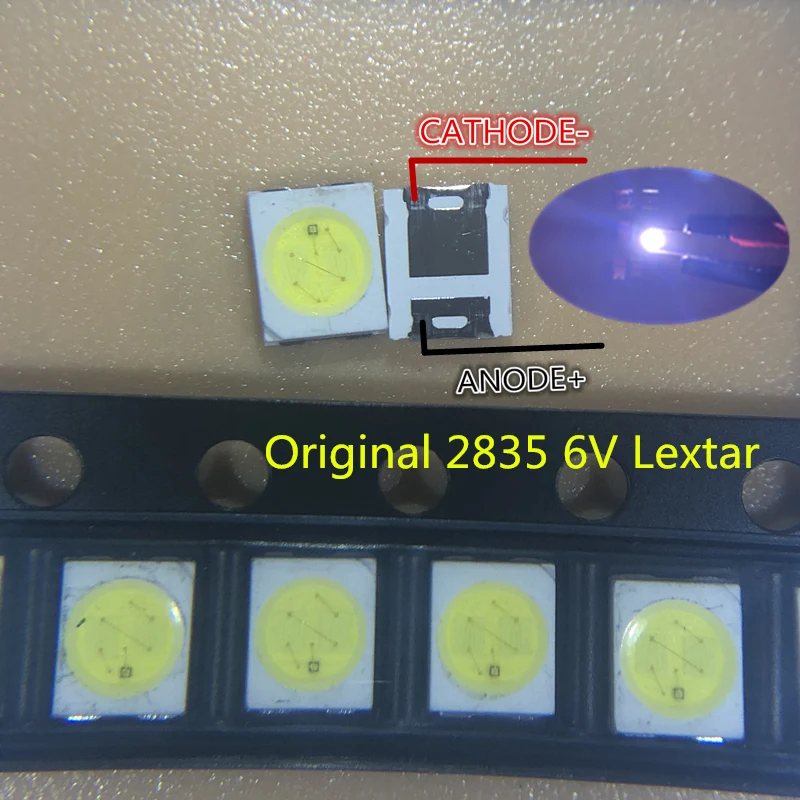 Оригинальная светодиодная подсветка LEXTAR 500 2835 3528 6 в 2 Вт SMD для ремонта ТВ