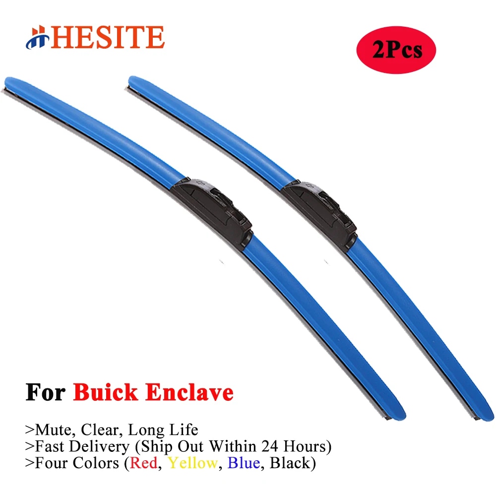 

HESITE Colorful Hybrid Wiper Blades For Buick Enclave Avenir Model From 2007 To Onward 2Pcs Brackless Windshield Wipers 24"+21"