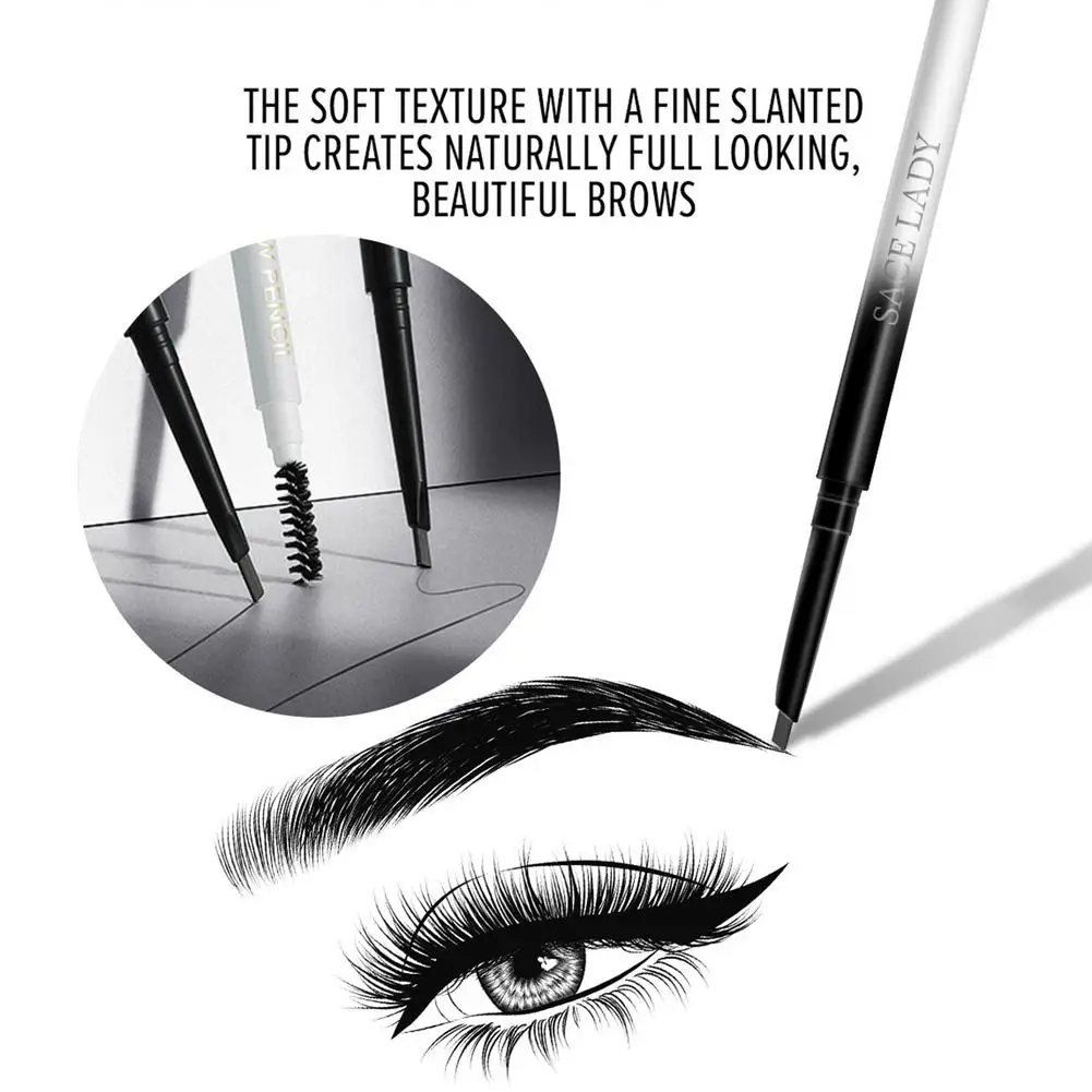 

The New Two Colors Three Dimensional Multi Effect Eyebrow Pen Double Triangle Eyebrow Pen Is Waterproof, Sweat Proof And Durable