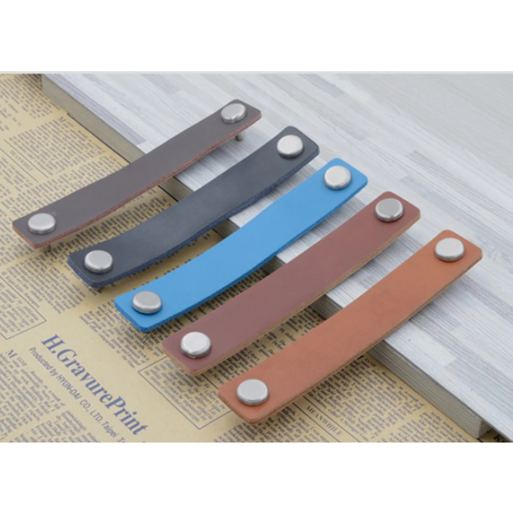 1 Набор скандинавских ручных кожаных ручек для дверных ящик кухонной мебели