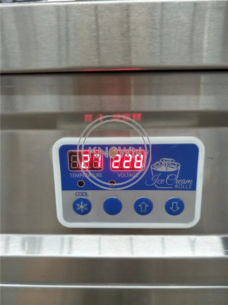 Самый эффективный малошумный одиночный круглый сковорода мороженое ролл из