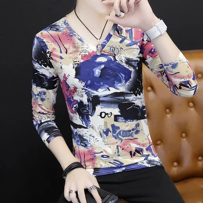 

2019 summer new European and American men's solid color classic Slim short-sleeved t-shirt lapel men's clothing