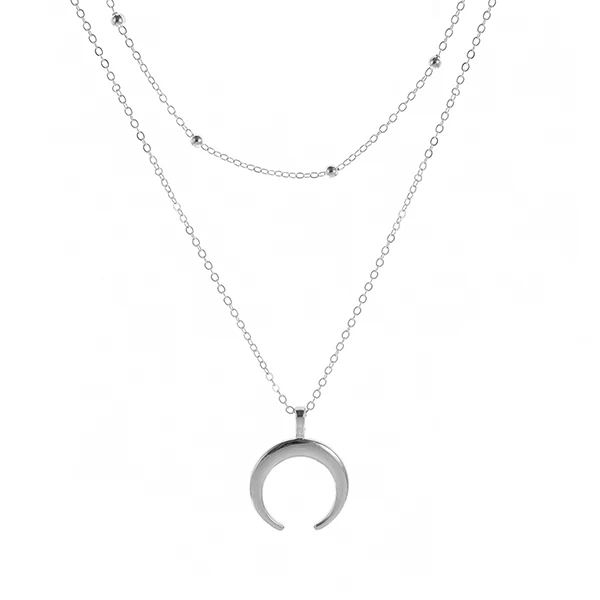 Воротник de cuerno en capas воротник luna creciente joyeria Boho|Цепочки| |