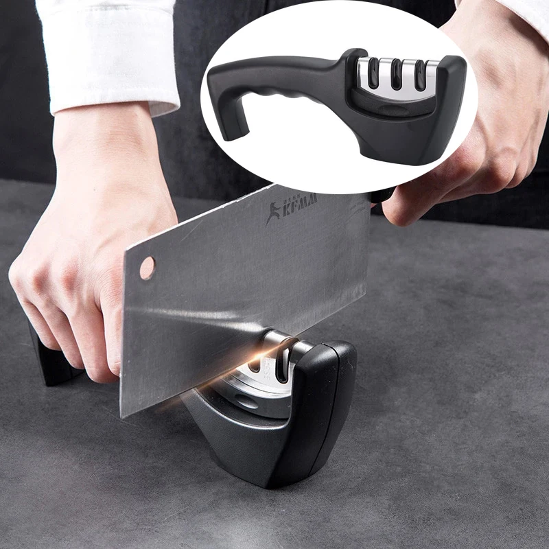 

Three Stage Knife Sharpener Ceramics Sharpening Stone Coarsegeinding Daily Sharpening Kitchen Gadgets Knives Accessories