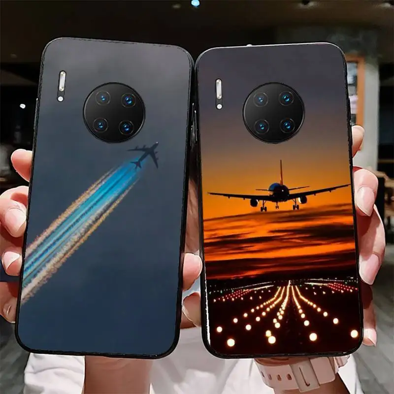 

YNDFCNB Aircraft Airplane Fly Travel Phone Case for Huawei Mate 20 10 9 40 30 lite pro X Nova 2 3i 7se