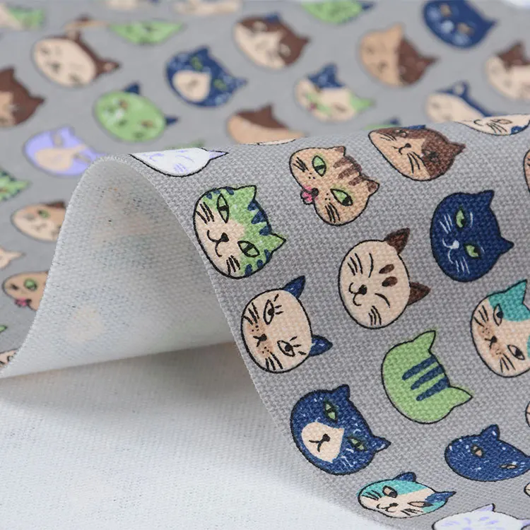 100% cotton canvas fabric Akita Dog Fan Lucky Cat Printed Handmade Patchwork Canvas Fabric DIY Sofa Bag Pillow Table cloth | Дом и сад