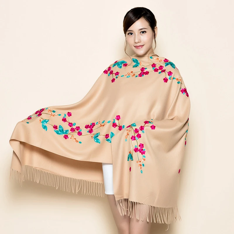 Роскошный брендовый женский шарф из пашмины высокое качество зимние кашемировые