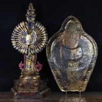 15 Tibet Buddhism bronze painted 1000 arms Guanyin statue Avalokitasvara Buddha statue Avalokitevara Save the suffering