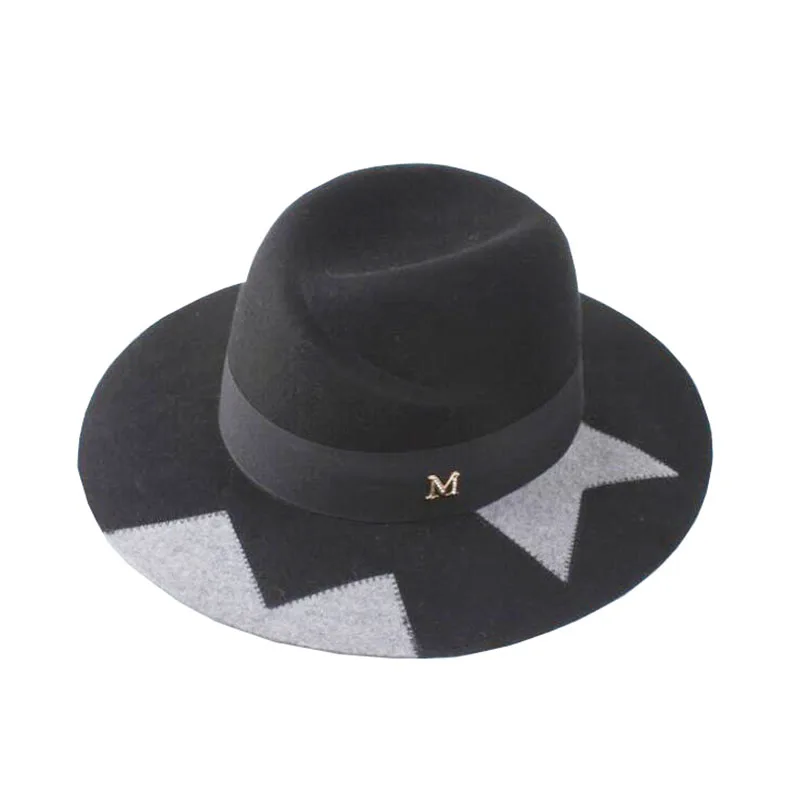 

100% Wool High Quality Unisex Fedora Hat Split Joint Warm Comfortable Cool Beautiful Popular New Letter Hats For Unisex 2021