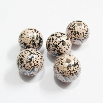 Новейший 20 мм 100 шт./пакет яркий спрей черный бусины/искусственный птица яйцо